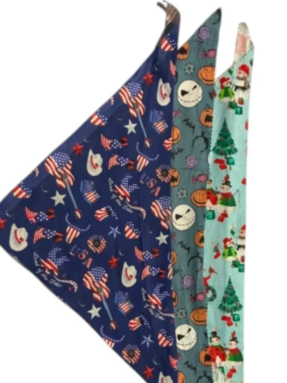 Three Holiday Pet Bandannas